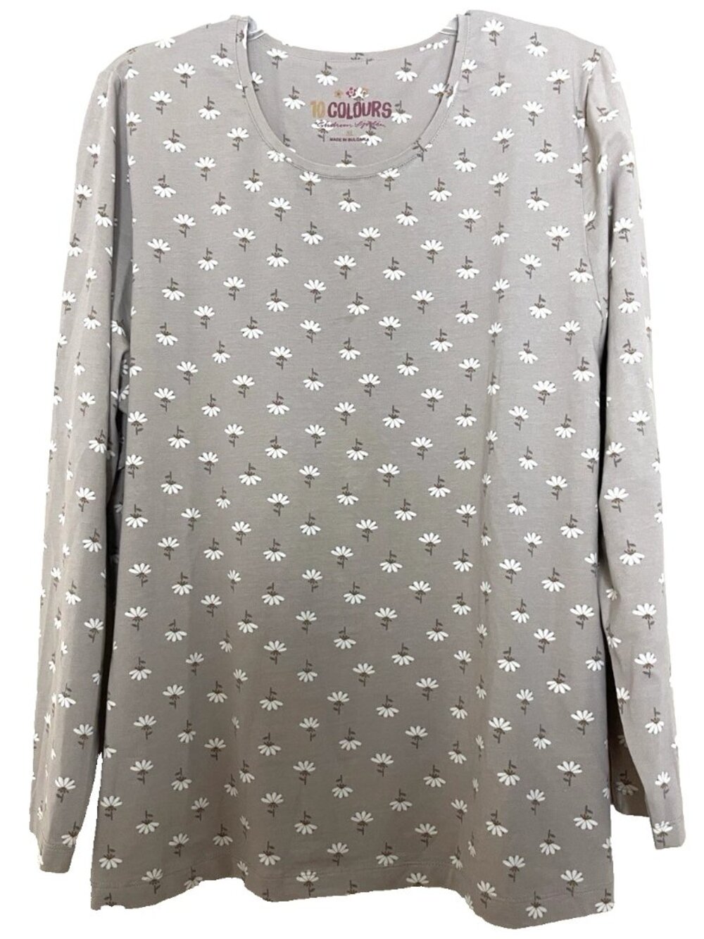 Gudrun Sjoden 10 Colours Jersey Top T-shirt Size XL Daisy Floral Long Sleeves